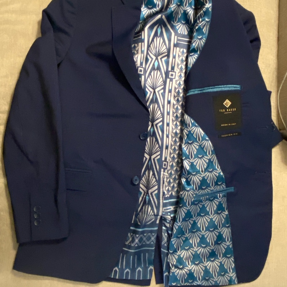 Ted Baker Blue Sport Coat with Textured Fabric
